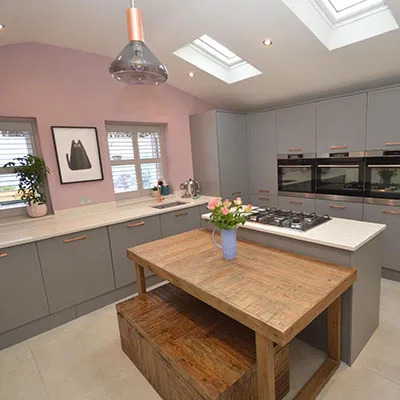 kitchen with wooden table