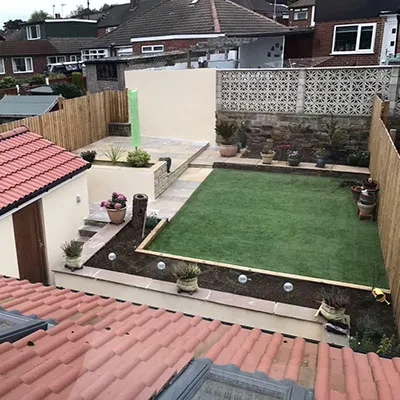 garden with new turf