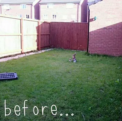 garden before and after