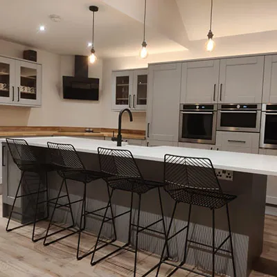 kitchen bar with stools